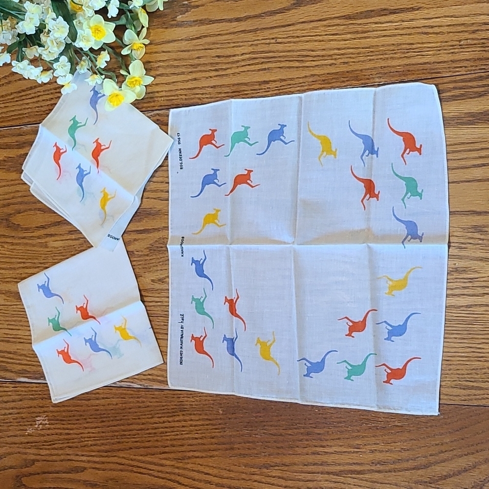 Vintage Kangaroo Hankercheifs